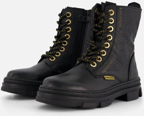 VINGINO Jennifer Veterboots zwart Leer
