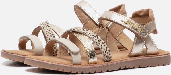 VINGINO Olivia leren sandalen goud metallic Leer Dierenprint 29 - Foto 3