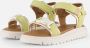 Vingino VIN825405-994 Meisjes Platte Sandalen Beige Leer Klittenband - Thumbnail 3
