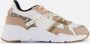 VINGINO Odilia leren sneakers beige wit Meisjes Leer Panterprint 35 - Thumbnail 3