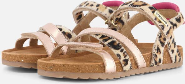 VINGINO Vienna leren sandalen beige roze metallic Leer Meerkleurig 25 - Foto 3