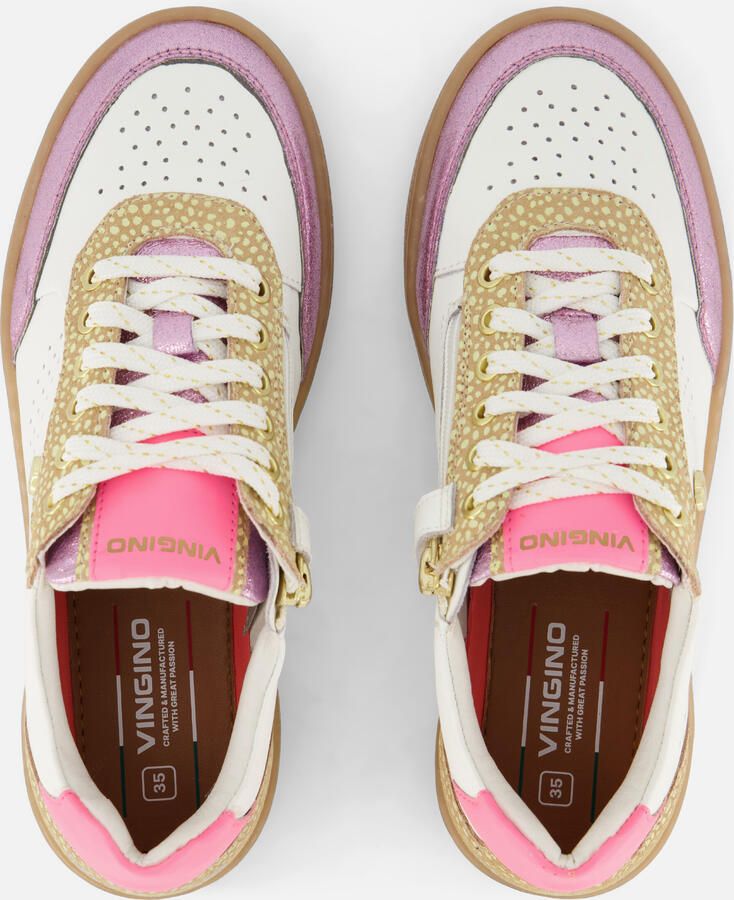 Vingino Metallic Sneakers roze Leer Dames - Foto 3