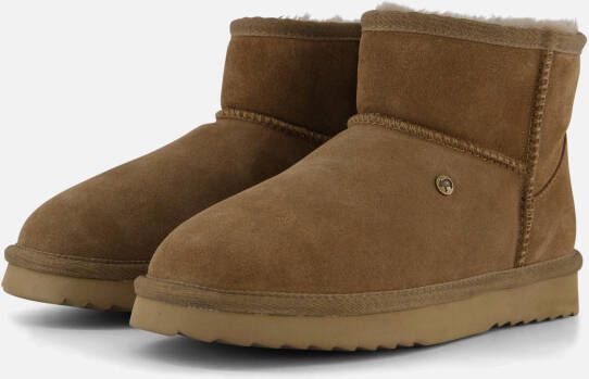 Warmbat Enkellaarsjes bruin Suede