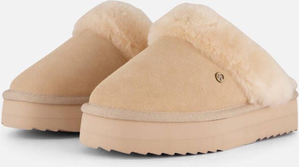 Warmbat Flurry Plateau Pantoffels beige Suede Dames
