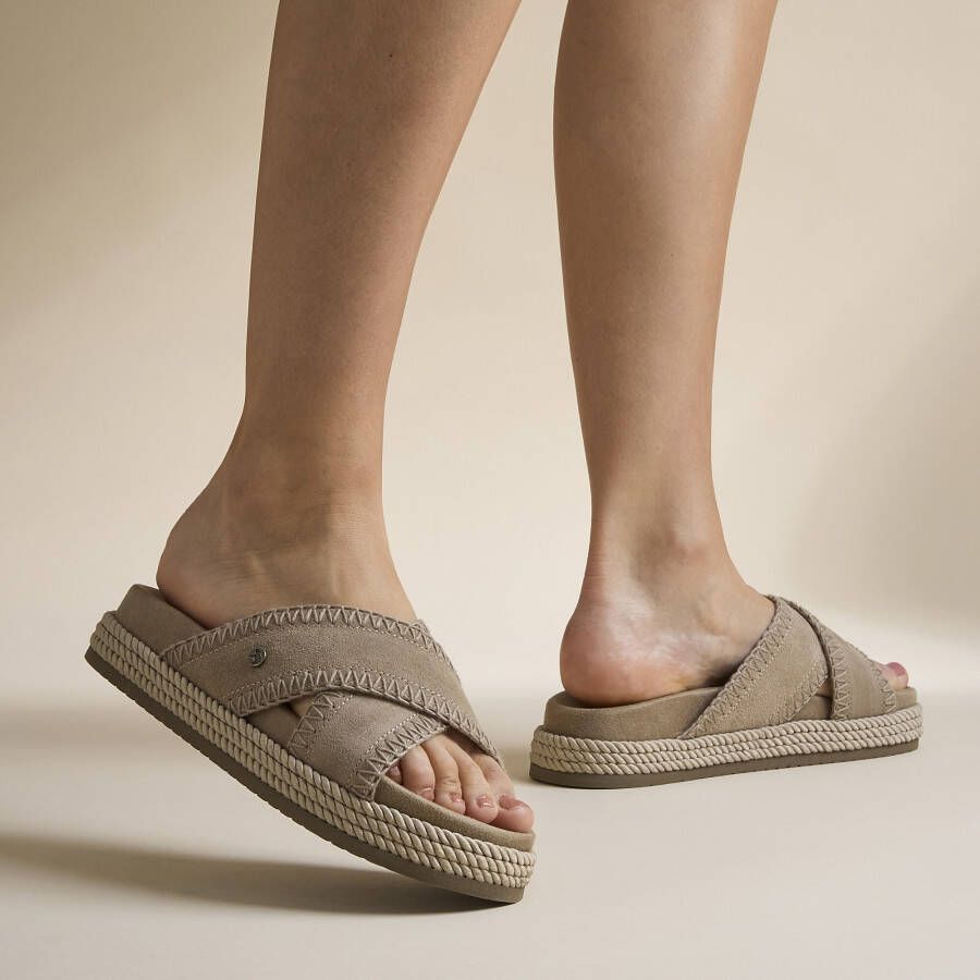 Warmbat Nullagine Slippers beige Suede Dames