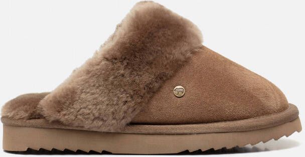 Warmbat Pantoffels bruin Suede