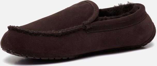 Warmbat Pantoffels donkerbruin Suede