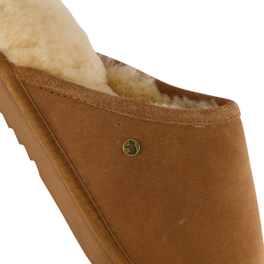 WARMBAT Pantoffels Heren Classic Unisex Maat: 39 Materiaal: Suède Kleur: Camel - Foto 4