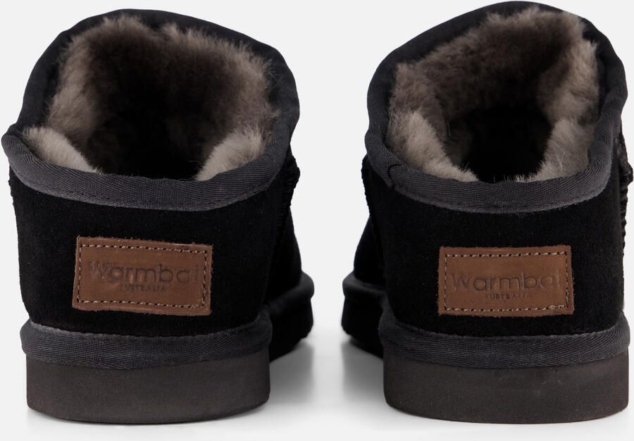 Warmbat Herenmuil van Leer en Schapenwol Black Heren - Foto 4