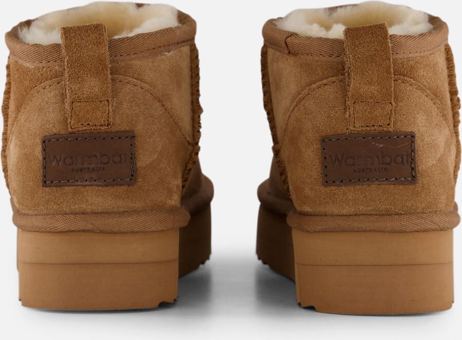 WARMBAT Vachtlaarzen Dames Durack Plateau Maat: 41 Materiaal: Suède Kleur: Cognac - Foto 2