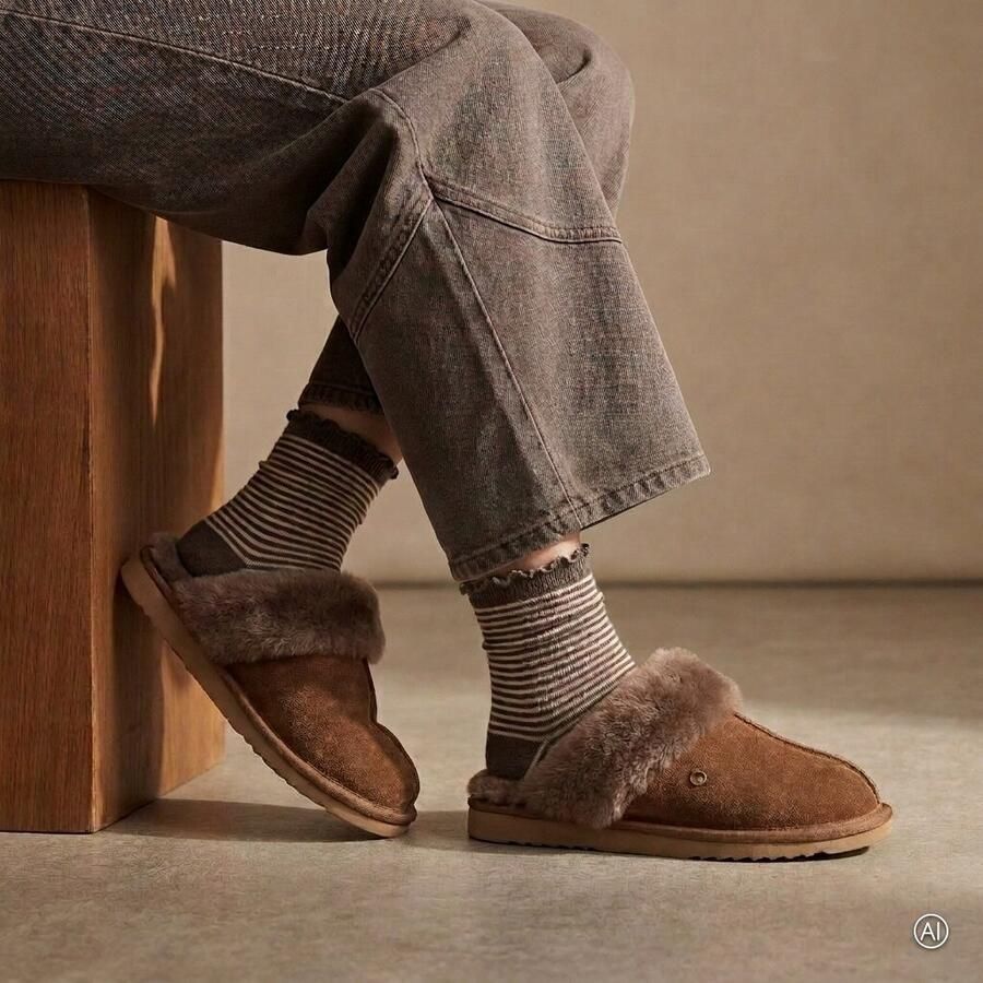 Skechers Pantoffels COZY CAMPFIRE TEAM TOAST Huisschoen met memory foam-inrichting