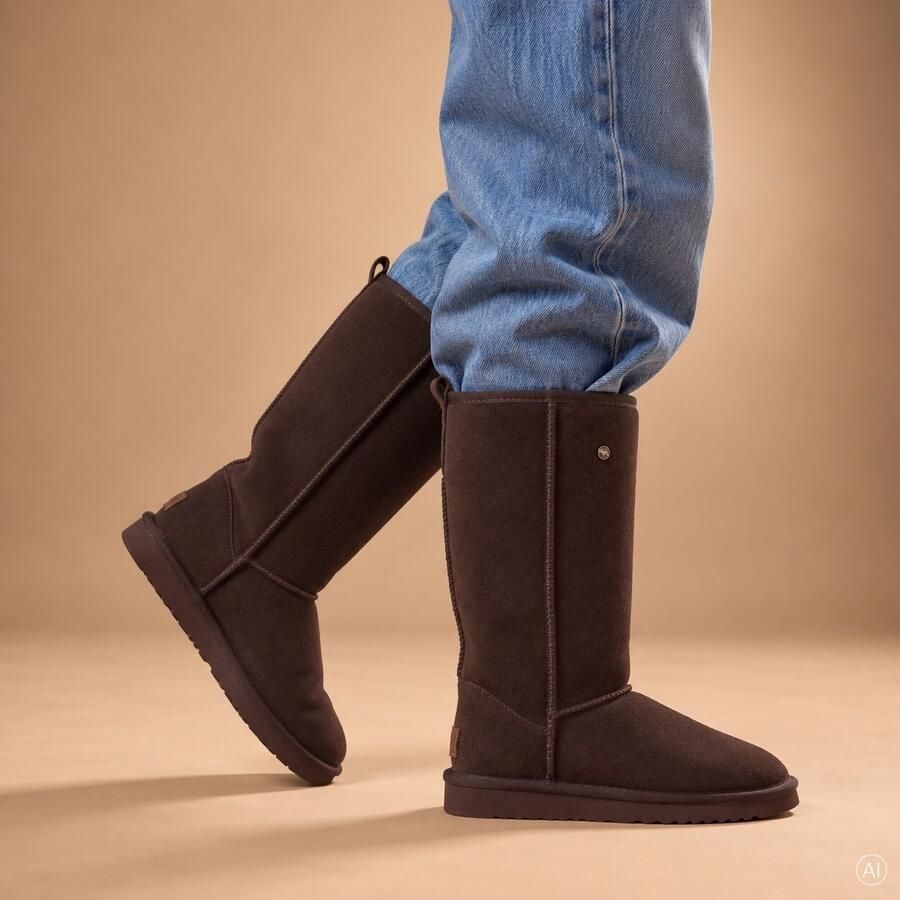 Warmbat Tamala Suede boot Dames Laarzen Bruin