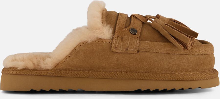 Warmbat Temora Suede tassels Dames Sloffen Beige - Foto 5