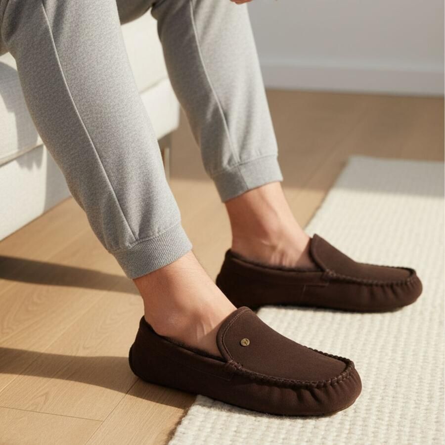 WARMBAT Pantoffels Heren Earlwood Maat: 41 Materiaal: Suède Kleur: Bruin - Foto 7