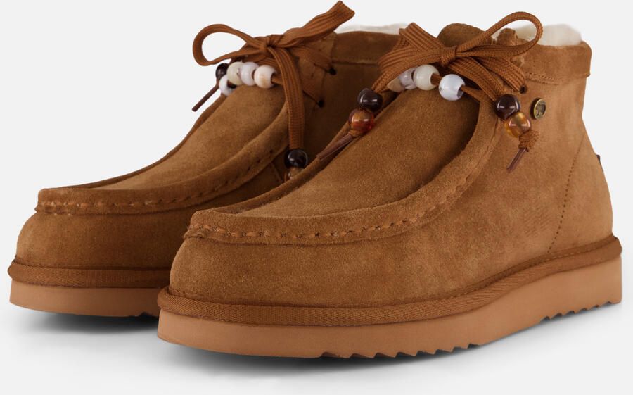 Warmbat Yeppoon Suede boot beads Dames Laarzen Cognac