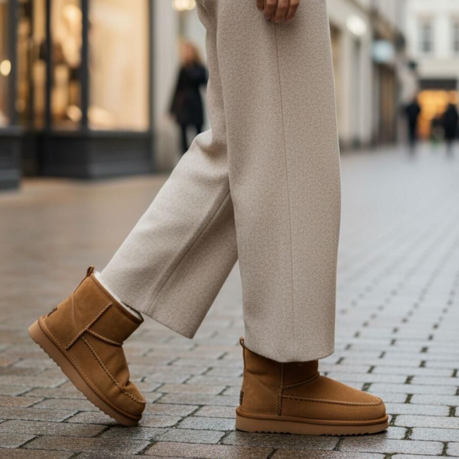 Warmbat Wallaby Suede boot Stitch Dames Laarzen Cognac - Foto 2