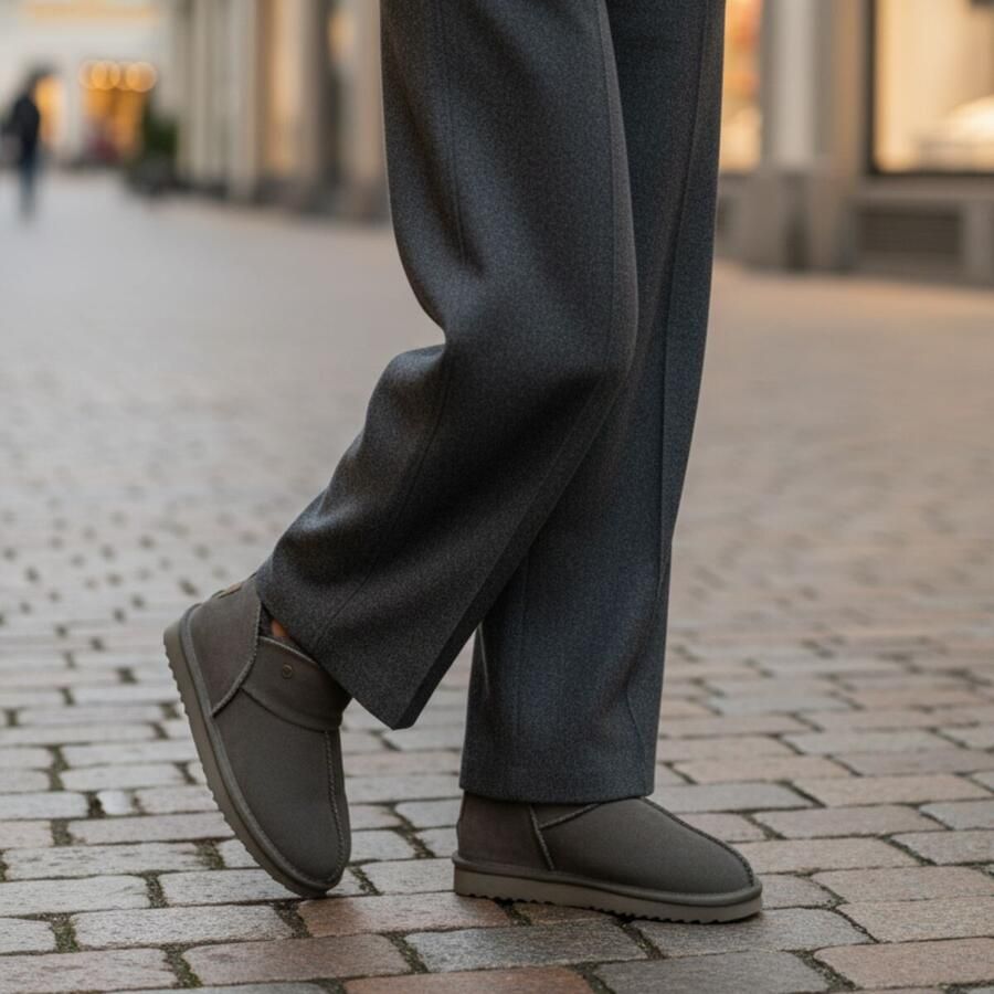 WARMBAT Pantoffels Dames Willow Maat: 36 Materiaal: Suède Kleur: Taupe - Foto 4