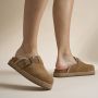 Warmbat Warrego Slippers cognac Suede Dames - Thumbnail 1