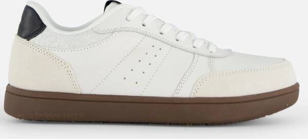 Woden Bjork Mix Sneakers wit Leer