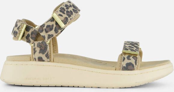 Woden Line Suède Leopard dames sandaal