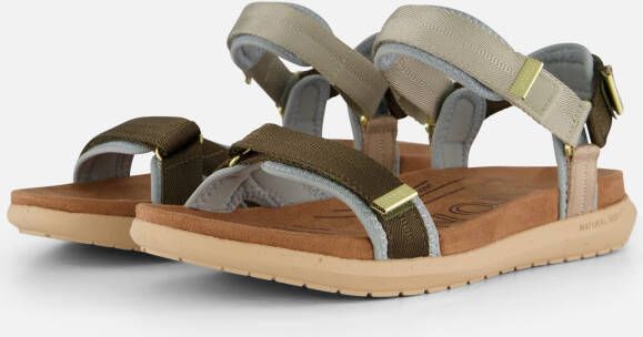 Woden Line Lite Sandalen bruin Textiel