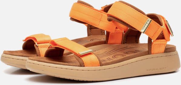 Woden Line Sandalen oranje Textiel Dames