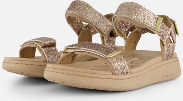 Woden Lite Line Sandalen beige Textiel