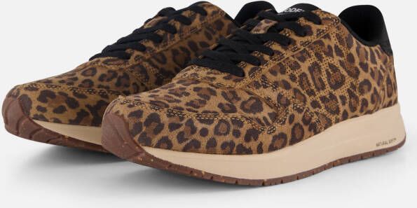 Woden Nicoline leopard sneakers bruin