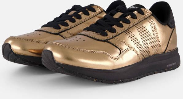Woden Nicoline metallic sneakers goud
