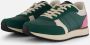 Woden Ronja Reflective Sneakers groen Leer Dames - Thumbnail 1