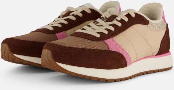 Woden Ronja bruin roze multi dames sneakers