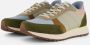 Woden Kleur-geblokkeerde leren sneakers met kurkzool Multicolor Dames - Thumbnail 3