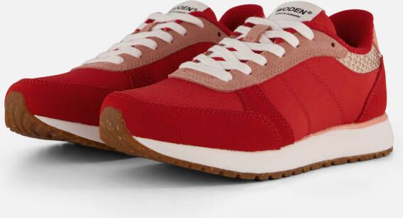Woden Innovatieve Color-Blocked Sneakers Red Dames