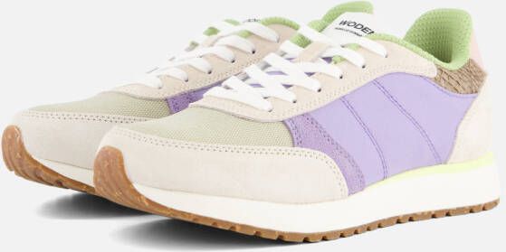 Woden Innovatieve Color-Blocked Sneakers met visleren details Purple Dames