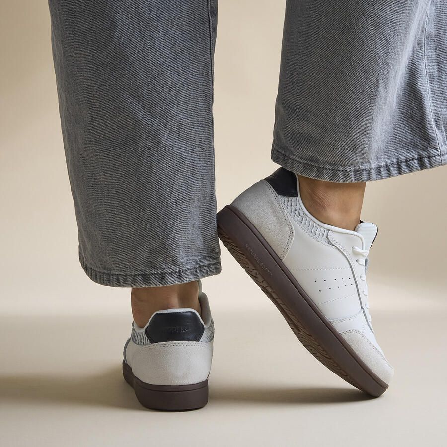 Woden Klassieke Bjork Mix Sneakers met Tijdloos Ontwerp en Comfort White Heren - Foto 4