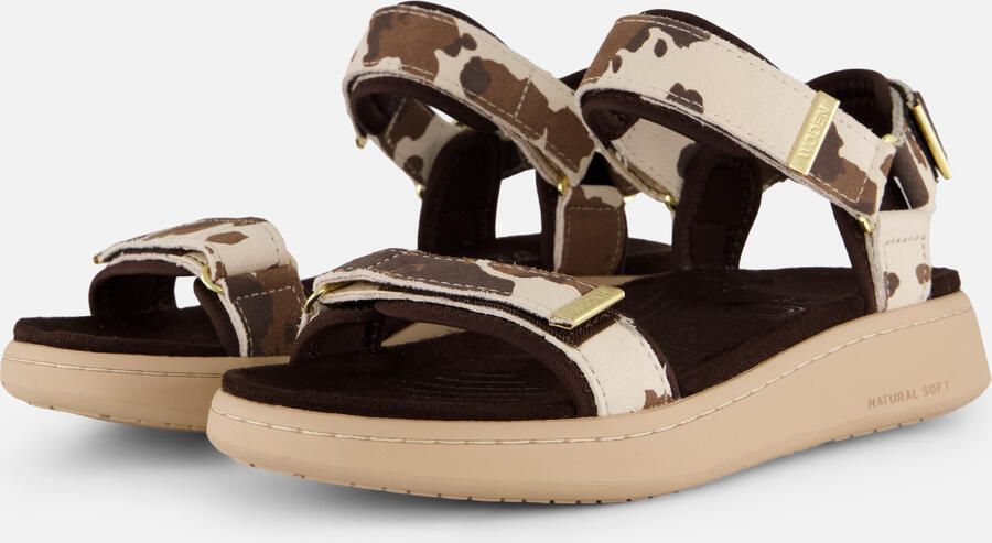 Woden Line Cow Sandalen beige Suede