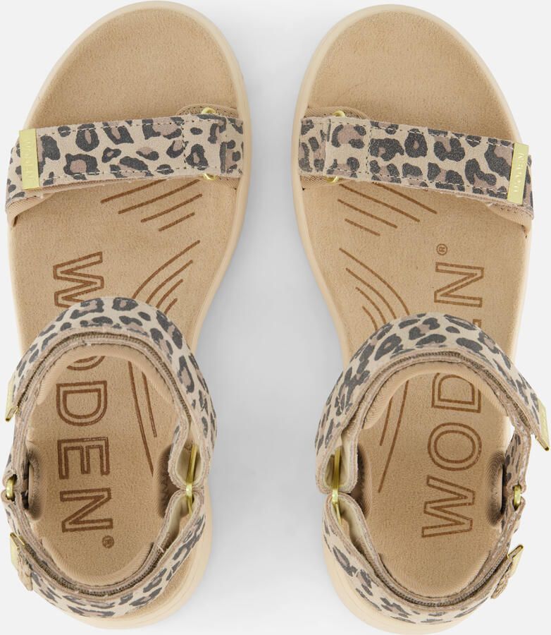Woden Luipaard Suède Sandalen Multicolor Dames - Foto 7