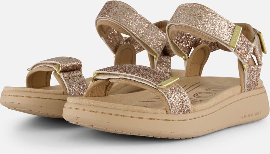Woden Sandaal -Line Glitter Coffee Cream - Foto 5