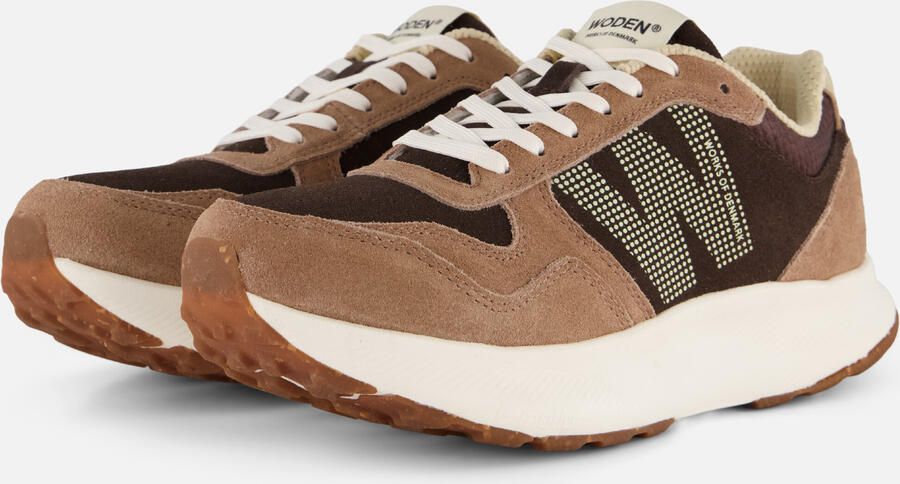 Woden Mathilde Runner suède sneakers bruin - Foto 5