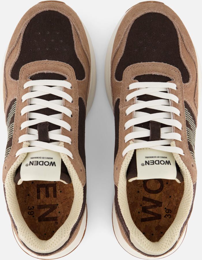 Woden Mathilde Runner suède sneakers bruin - Foto 3
