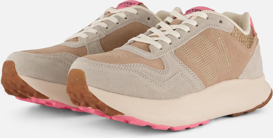 Woden Mathilde Runners Sneakers roze Suede