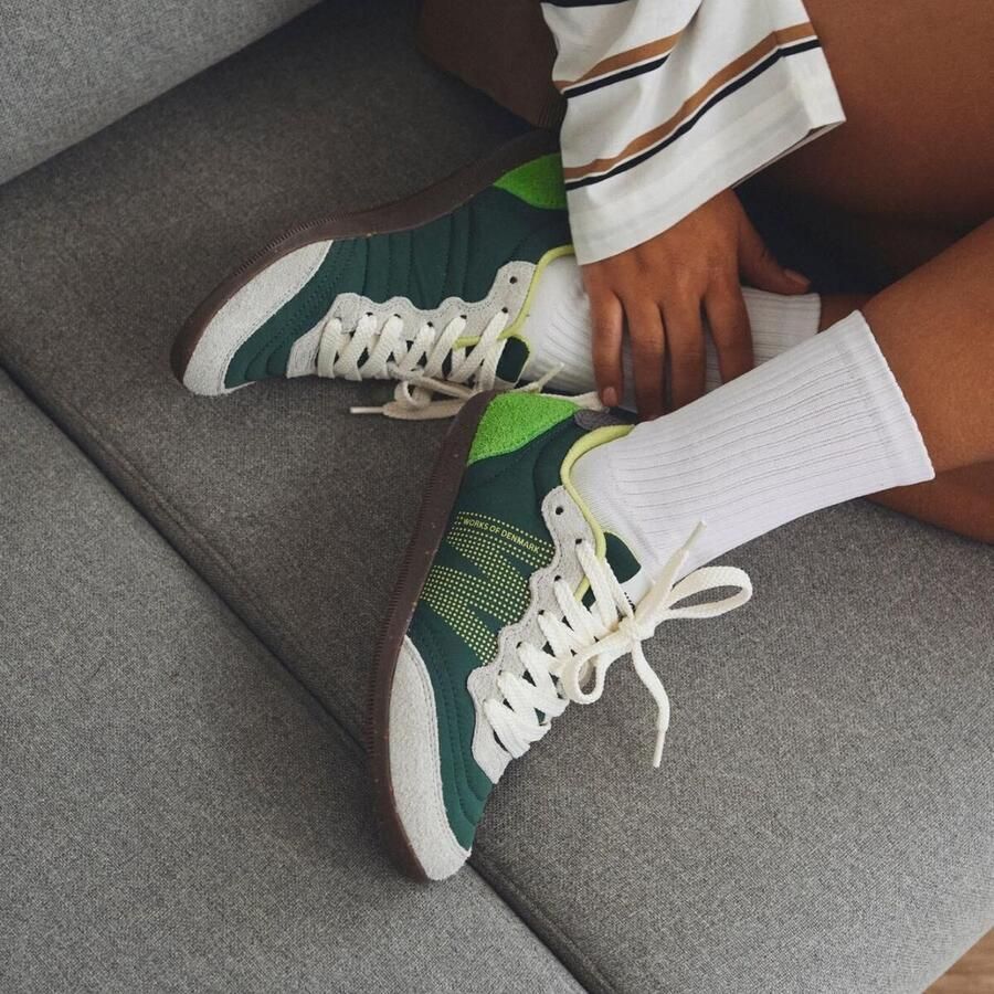 Woden Nanna Sneakers groen Leer