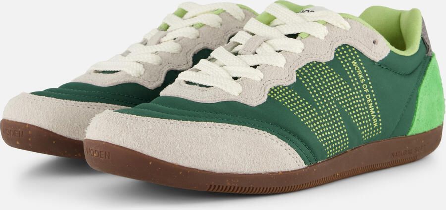 WODEN Sneakers laag 'Nanna' lichtgrijs donkergroen - Foto 3