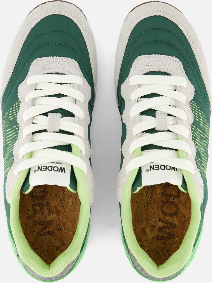 WODEN Sneakers laag 'Nanna' lichtgrijs donkergroen - Foto 5