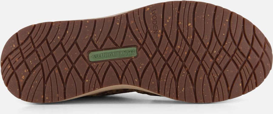 Woden Nicoline Leo suède sneakers panterprint bruin zwart - Foto 5