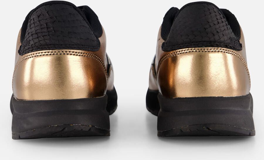 Woden Nicoline Metallic Sneakers goud Leer Dames - Foto 4