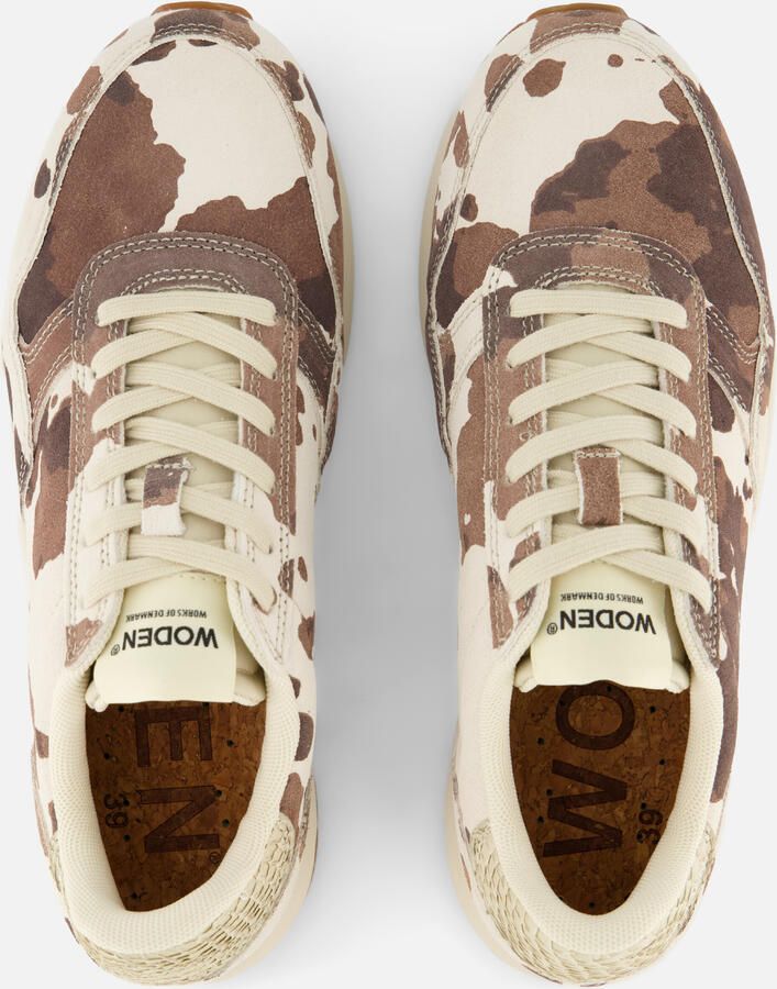 Woden Nicoline Cow Sneakers beige Suede Dames - Foto 3