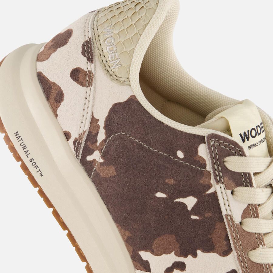 Woden Nicoline Cow Sneakers beige Suede Dames - Foto 2