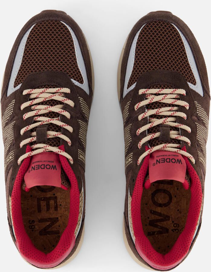 Woden Rigmor Open Mesh Sneakers bruin - Foto 3