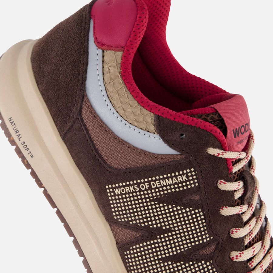 Woden Rigmor Open Mesh Sneakers bruin - Foto 2